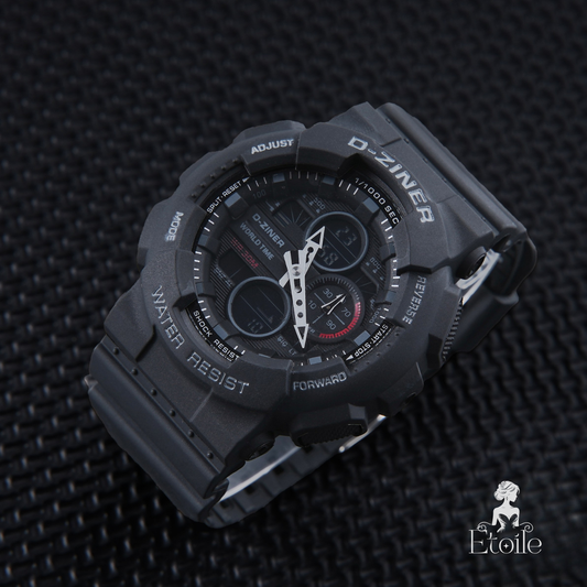 ساعة ديزاينر جي شوك اسود