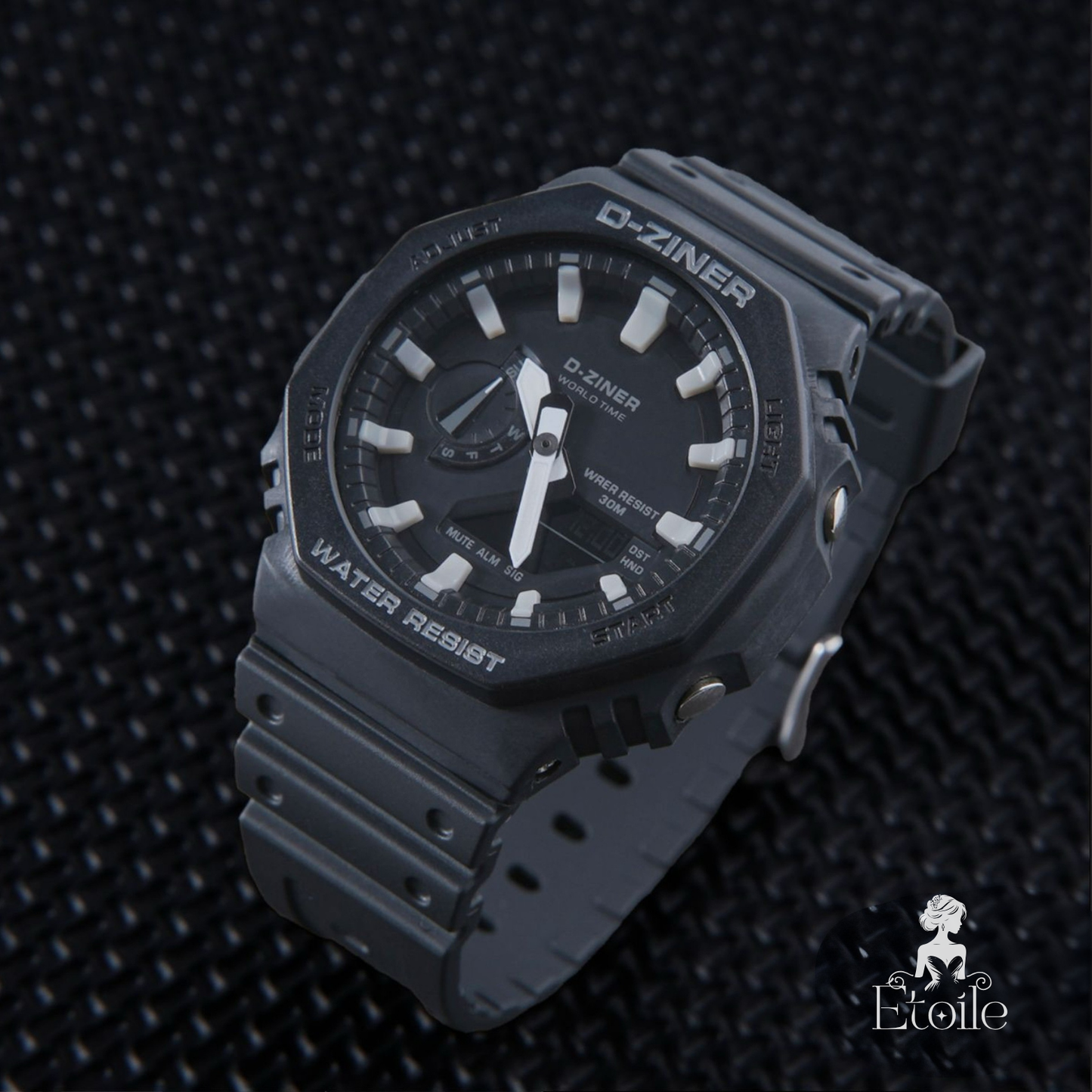 ✨ ساعة Designer G-Shock – أسود وأبيض ناعم ✨