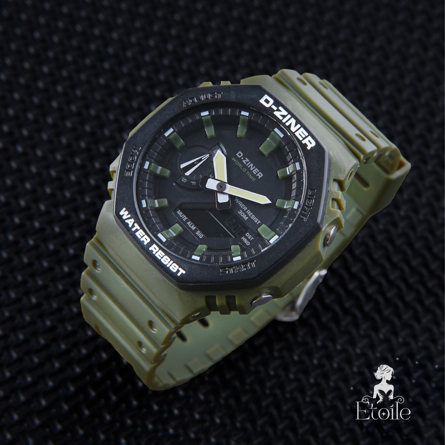✨ ساعة Designer G-Shock – أخضر × أسود ناعم وأنيق ✨