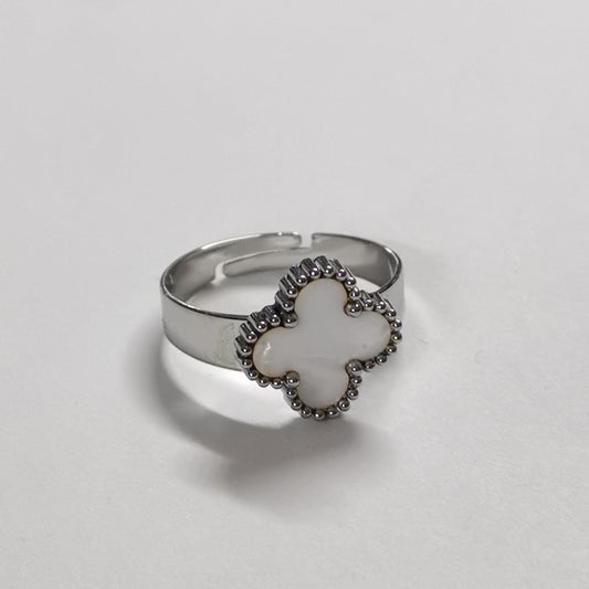 ✨ خاتم فان كليف أبيض وفضي ✨