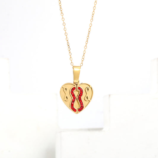 سنسال قلب بأجنحة وإنفنتي أحمر ❤️