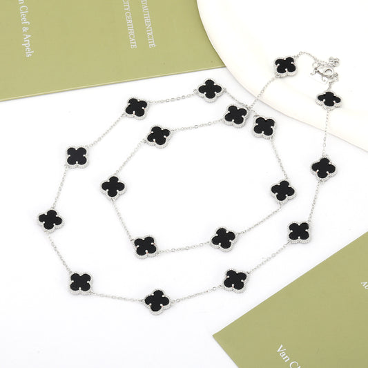 ✨ سنسال فان كليف أسود وفضي طويل ✨