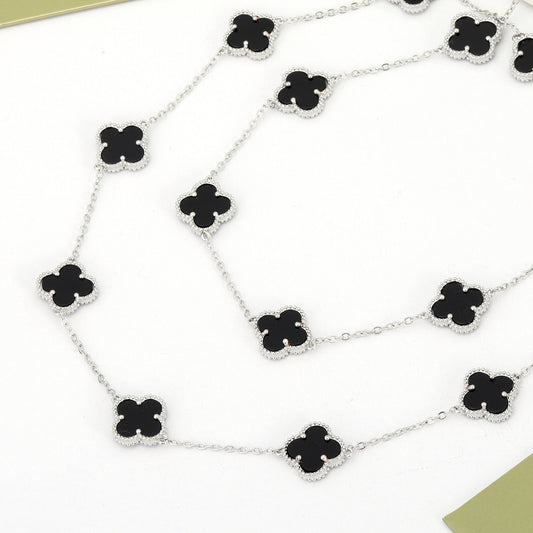 ✨ سنسال فان كليف أسود وفضي طويل ✨