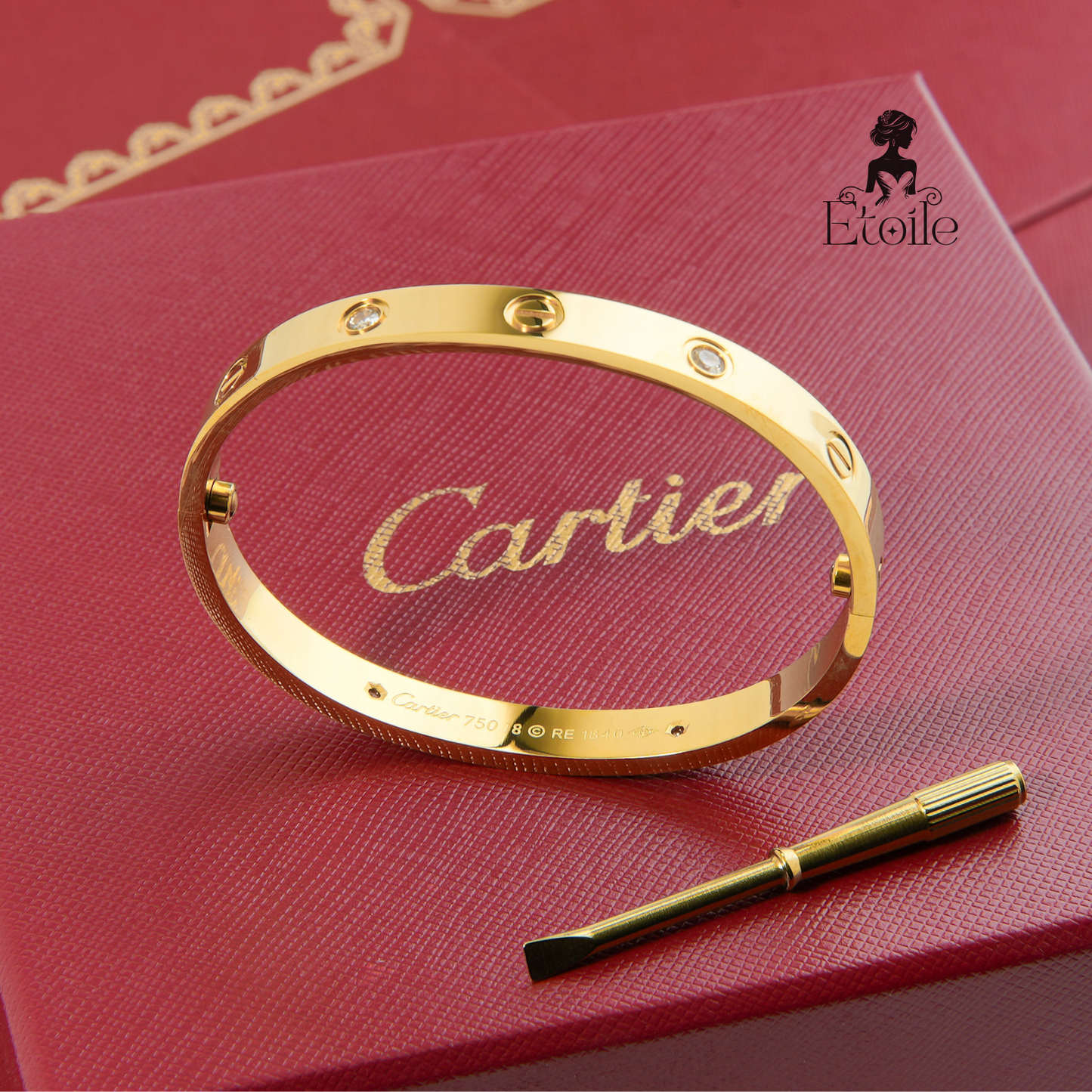 اسوارة كارتير مفك ذهبي زركون 18