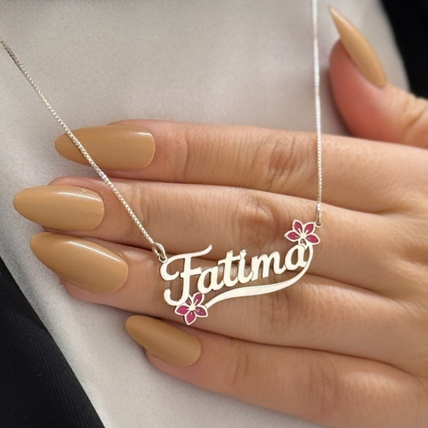 سنسال فضة تفصيل أسماء – خصّصه بالاسم الذي تحبه ✍️💖