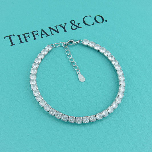 ✨ اسوارة تنس فضة – نمرة 4 ✨