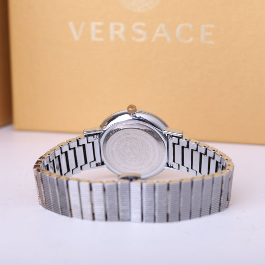 🍷 ساعة فرزاتشي (فضي وميناء خمري) - أناقة ملكية وجاذبية غامضة ✨