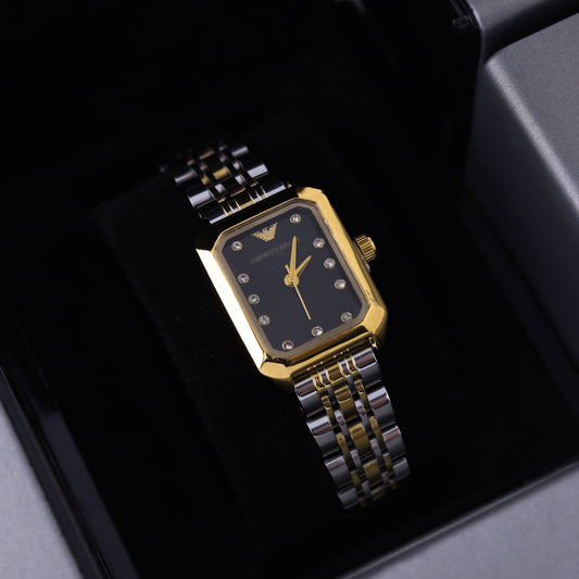 ✨ ساعة أرمني – مكس ذهبي وأسود فاخر ✨