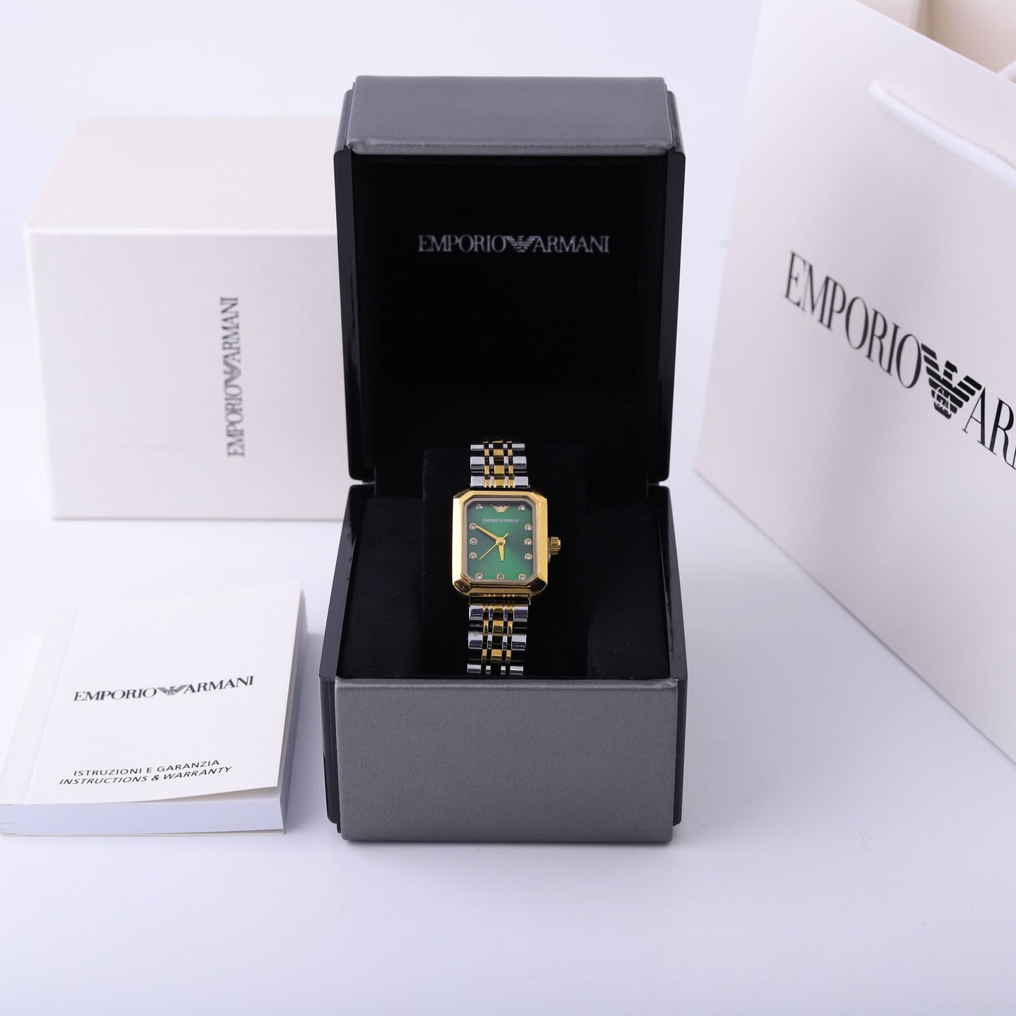 ✨ ساعة أرمني – مكس ذهبي وأخضر فاخر ✨