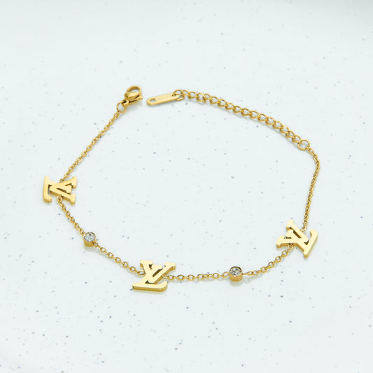 ✨ اسوارة لويس فيتون LV – ذهبي فاخر ✨