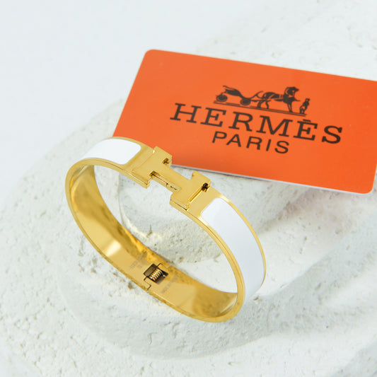 ✨ اسوارة هيرميز – أبيض فاخر ✨