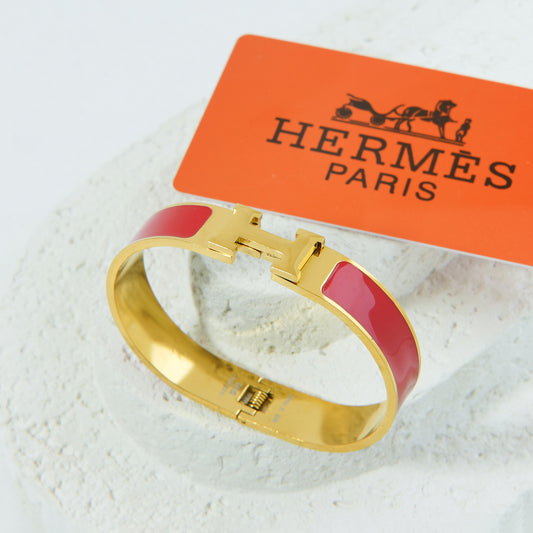 ✨ اسوارة هيرميز – أحمر فاخر ✨