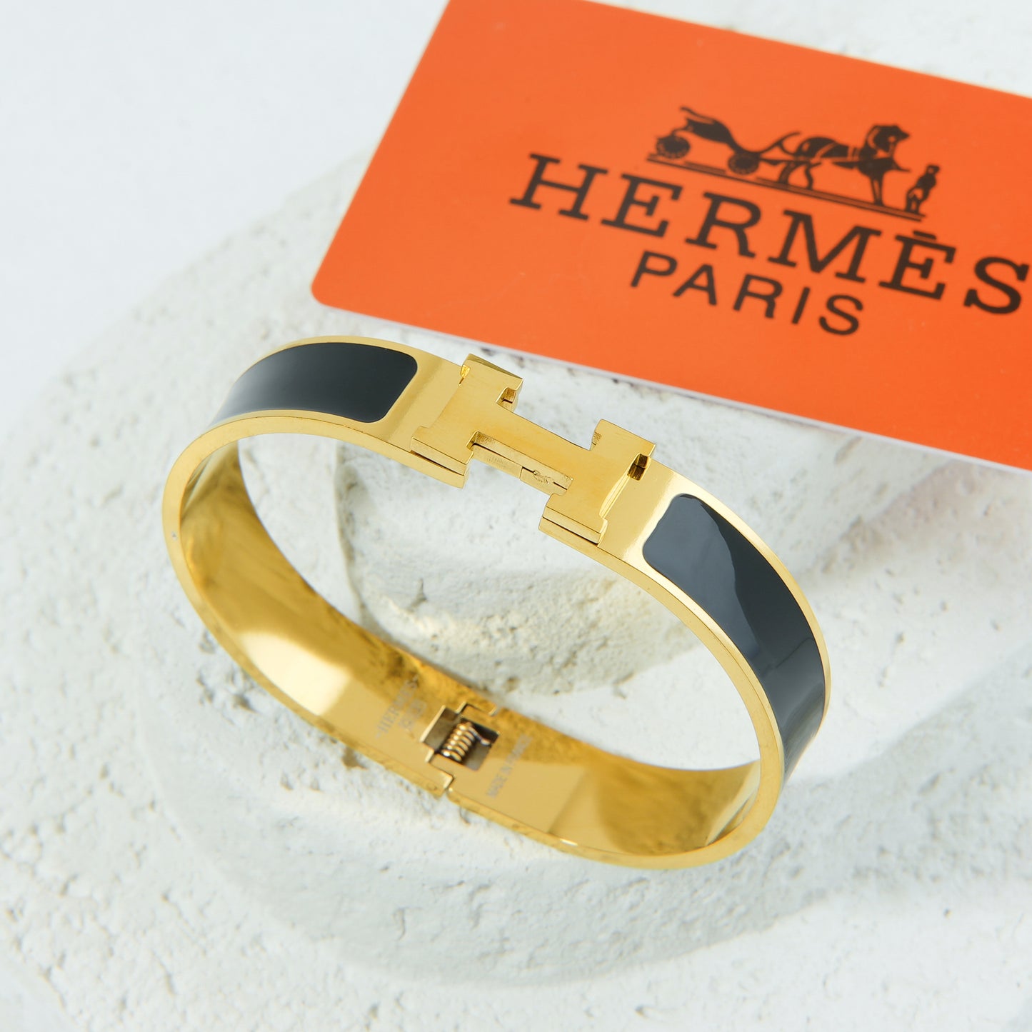 ✨ اسوارة هيرميز – أسود فاخر ✨