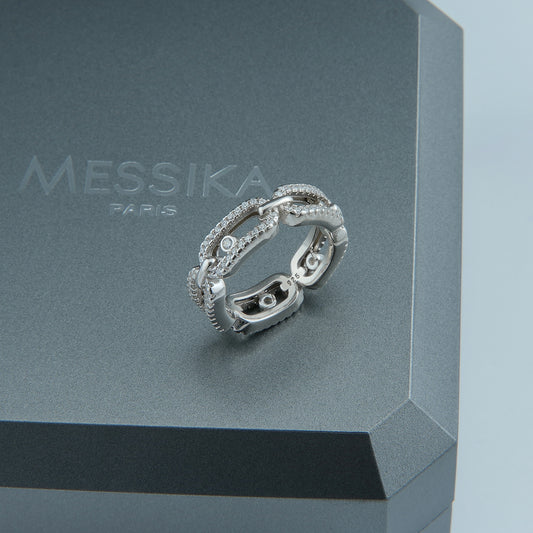 ✨ خاتم ميسيكا – فضة مرصع بالزركون فاخر ✨