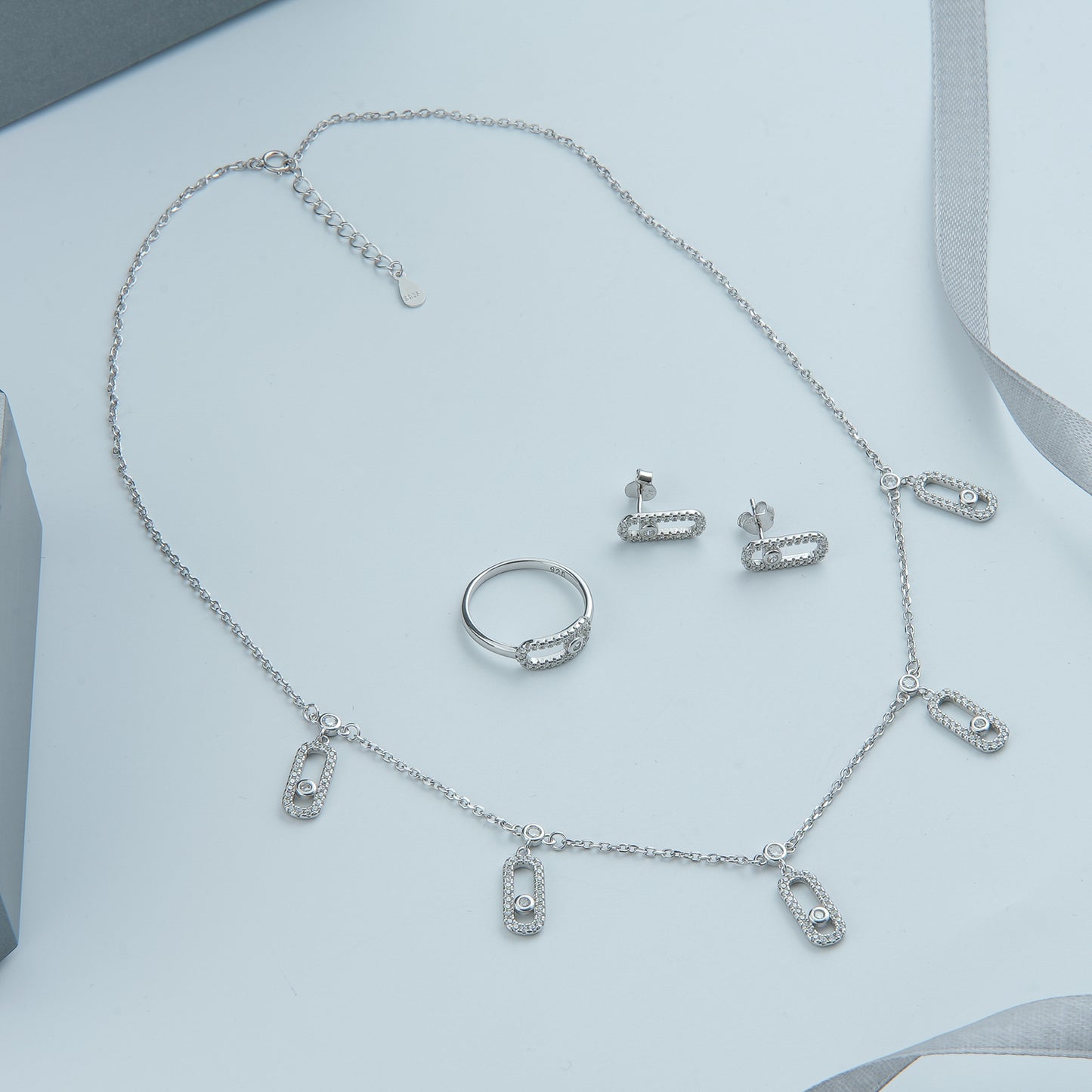 ✨ طقم ميسيكا – 3 قطع فضة فاخر ✨