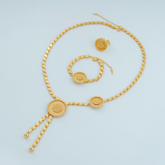 ☀️ الثنائي المُنير: طقم فرزاتشي فائق الترف بتعليقتين (3 قطع) 🔱