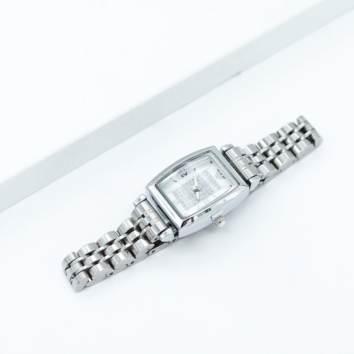 ✨ ساعة Emporio Armani – فضي فاخر ✨