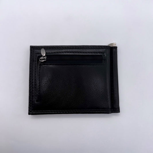 جزدان جلد طبيعي – أسود مع سحاب خارجي 🖤