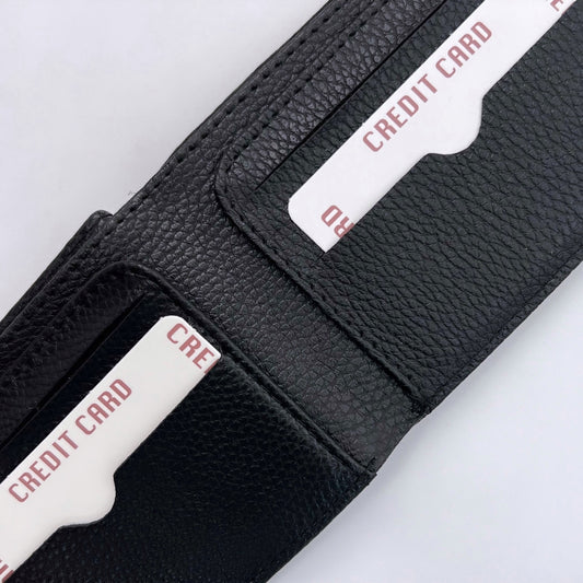 جزدان جلد طبيعي – لون أسود فاخر 🖤