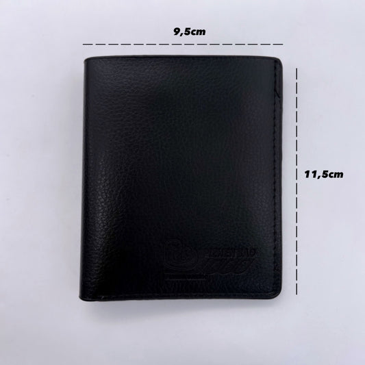 جزدان جلد طبيعي بلون أسود – تصميم Pv.B الراقي 🖤