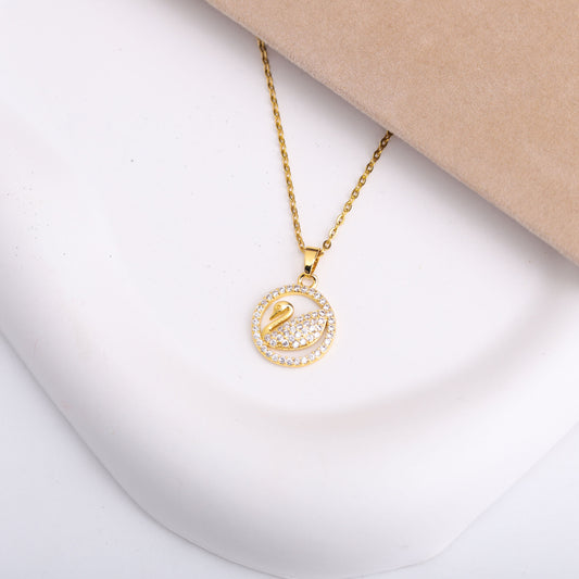 طقم Swarovski – قطعتين ذهبي ✨💛