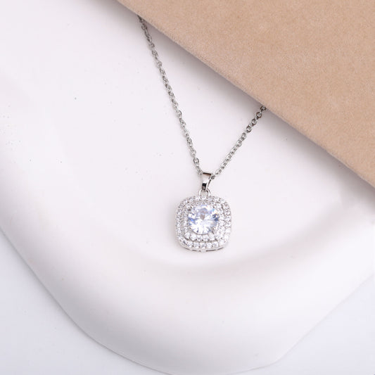 ✨ طقم لازوردي – مربع 3 قطع فضي مرصع بالزركون ✨