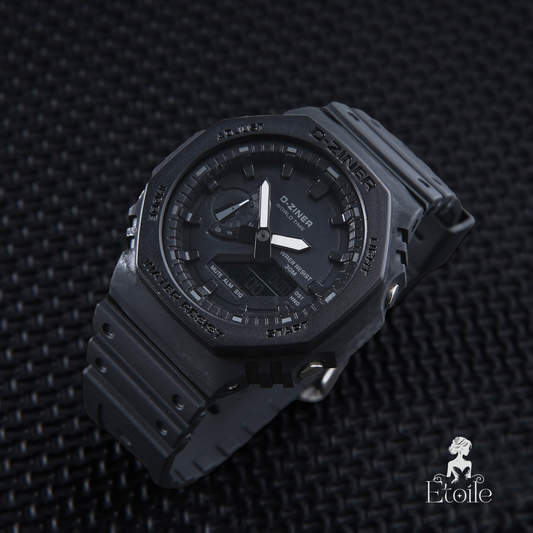 ✨ ساعة Designer G-Shock – أسود ناعم وأنيق ✨