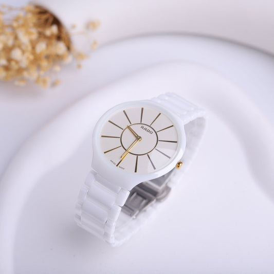 ✨ ساعة Rado – أبيض ذهبي فاخر ✨