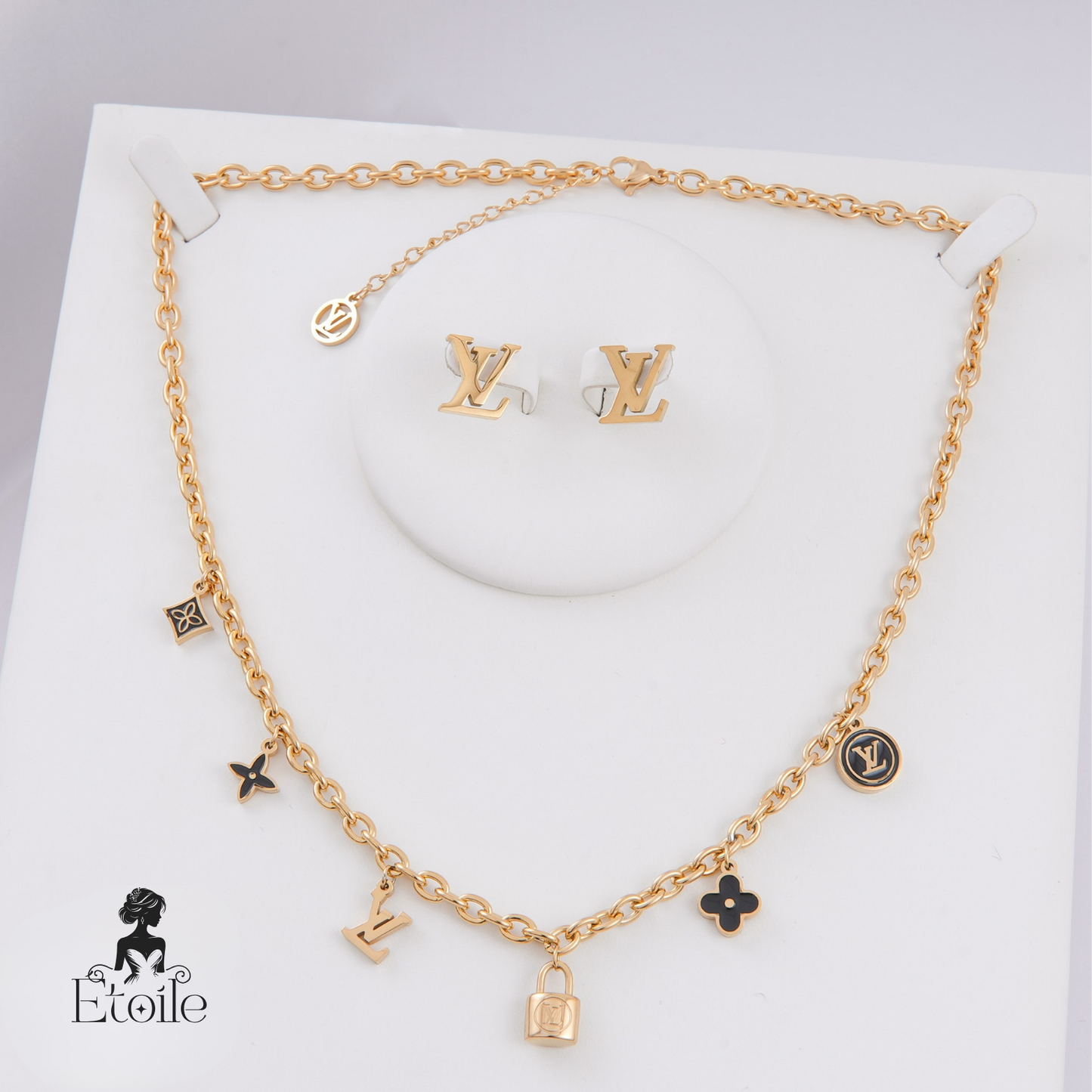 ✨ طقم لويس فيتون LV – قفل طويل فاخر ✨
