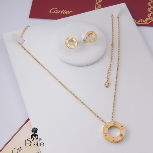 ✨ طقم كارتير Love - نصف زركون ✨