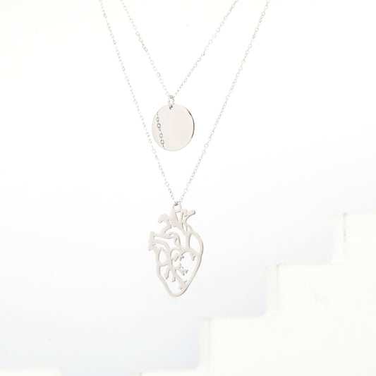 سنسال قلب حقيقي – طبقتين ❤️❤️