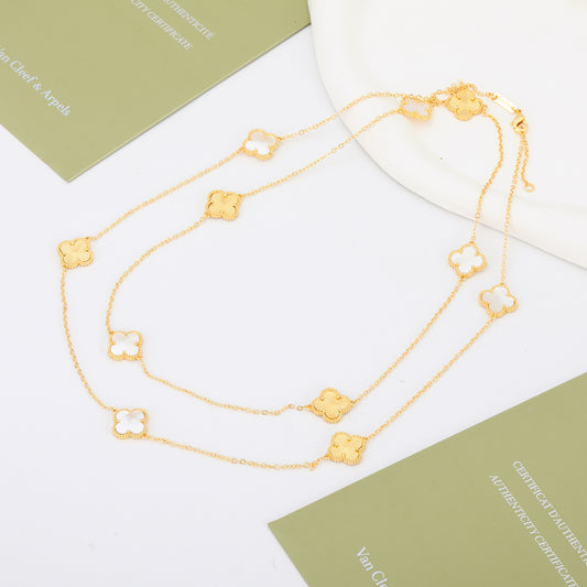 ✨ سنسال فان كليف 160 سم أبيض وذهبي ✨