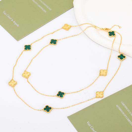 ✨ سنسال فان كليف 160 سم أخضر وذهبي ✨