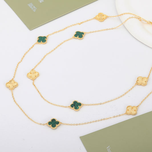 ✨ سنسال فان كليف 160 سم أخضر وذهبي ✨