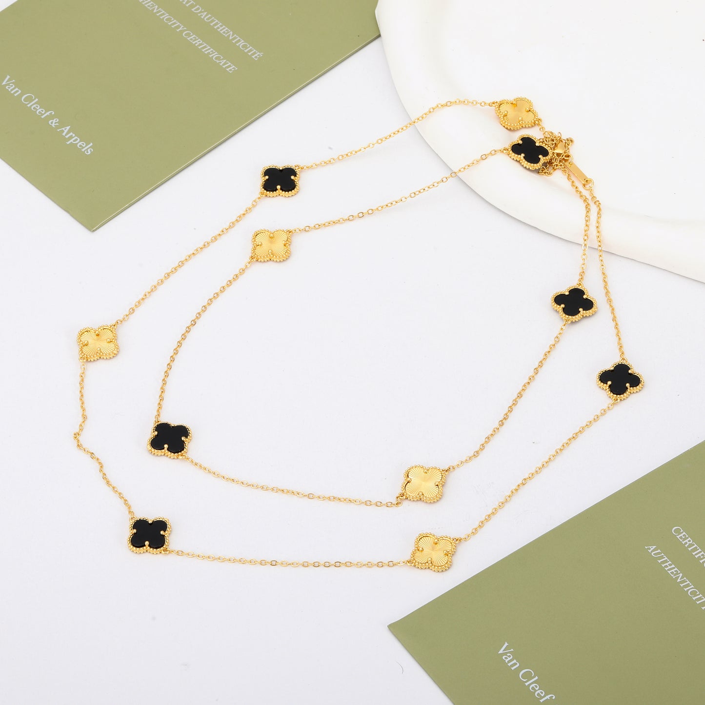 ✨ سنسال فان كليف 160 سم أسود وذهبي ✨