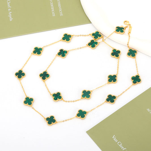 ✨ سنسال فان كليف أخضر وذهبي - 1 م 20 وردة ✨