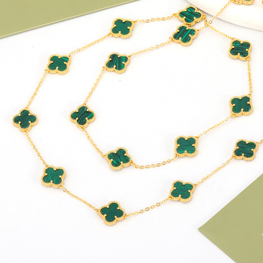 ✨ سنسال فان كليف أخضر وذهبي - 1 م 20 وردة ✨