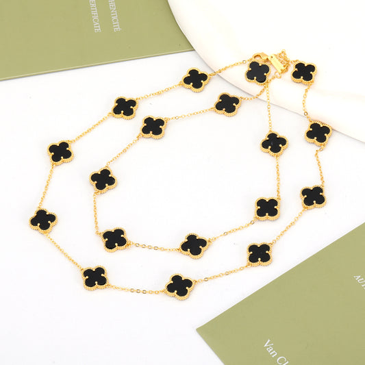 ✨ سنسال فان كليف أسود وذهبي - 1 م 20 وردة ✨