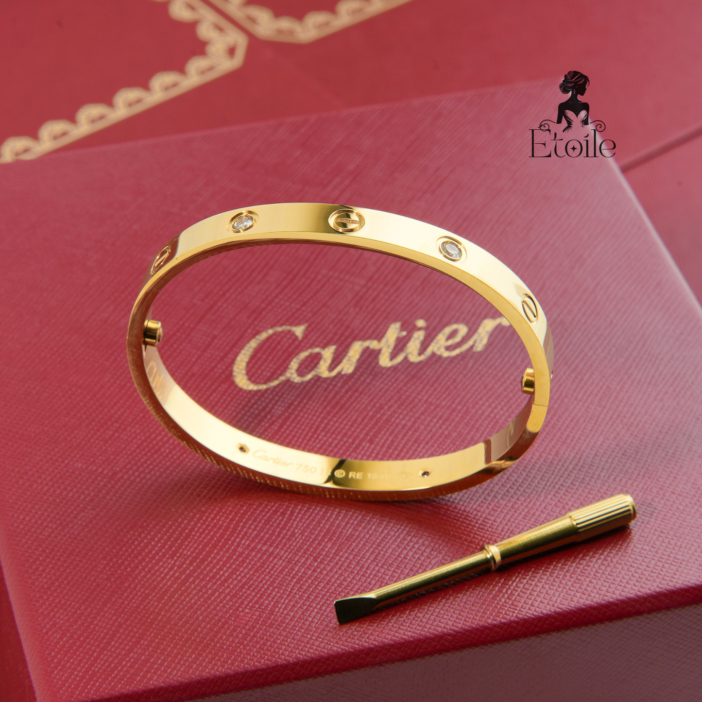 اسوارة كارتير مفك ذهبي زركون 18