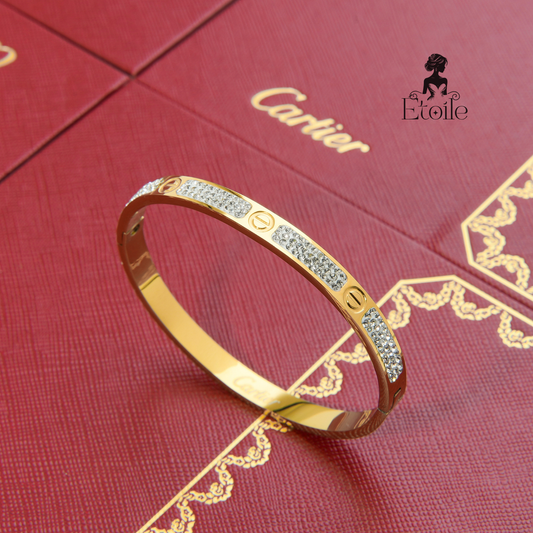 اسوارة كارتير love نصف زركون ذهبي