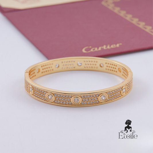 اسوارة كارتير love فل زركون ذهبي