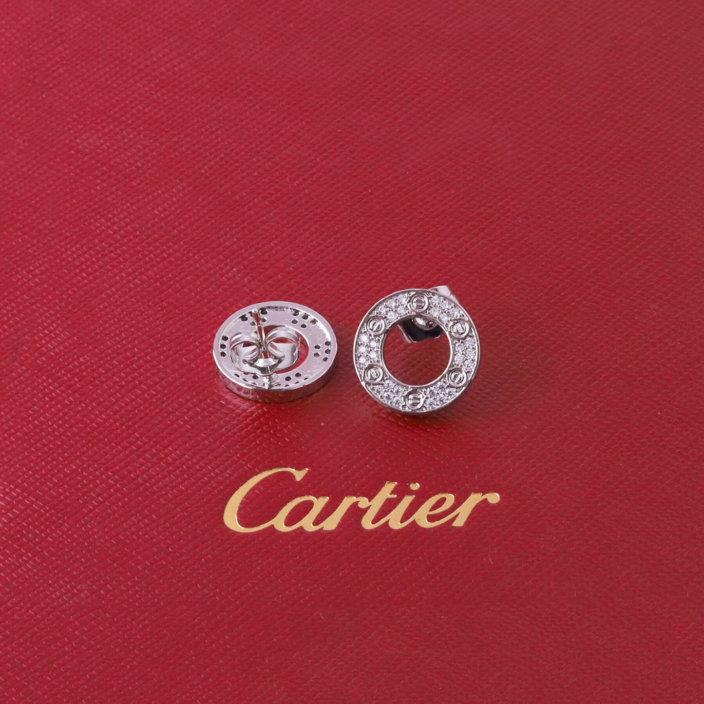 ✨ طقم كارتير Love زركون فضي خفيف ✨