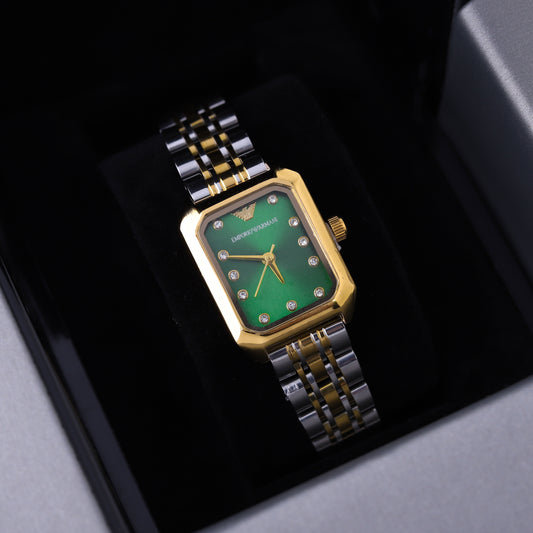 ✨ ساعة أرمني – مكس ذهبي وأخضر فاخر ✨