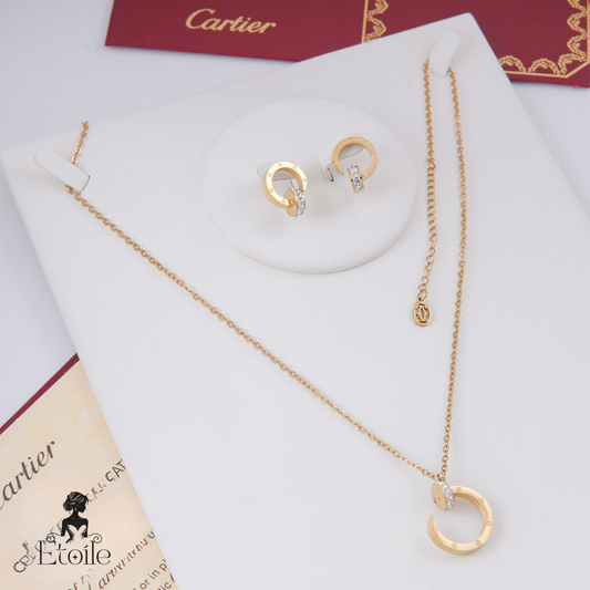 ✨ طقم كارتير Love - دائري زركون ✨
