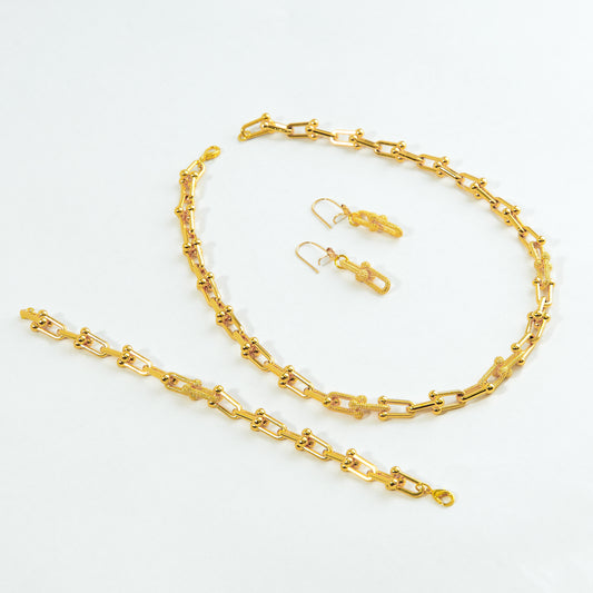 ✨ طقم تفاني Tiffany – 6 حلقات ذهبي سادة ✨