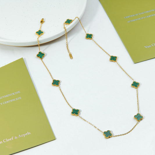 ✨ سنسال فان كليف أخضر وذهبي - 10 وردات ✨