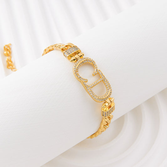 ✨ اسوارة كريستيان ديور CD – جنزبر زركون ✨