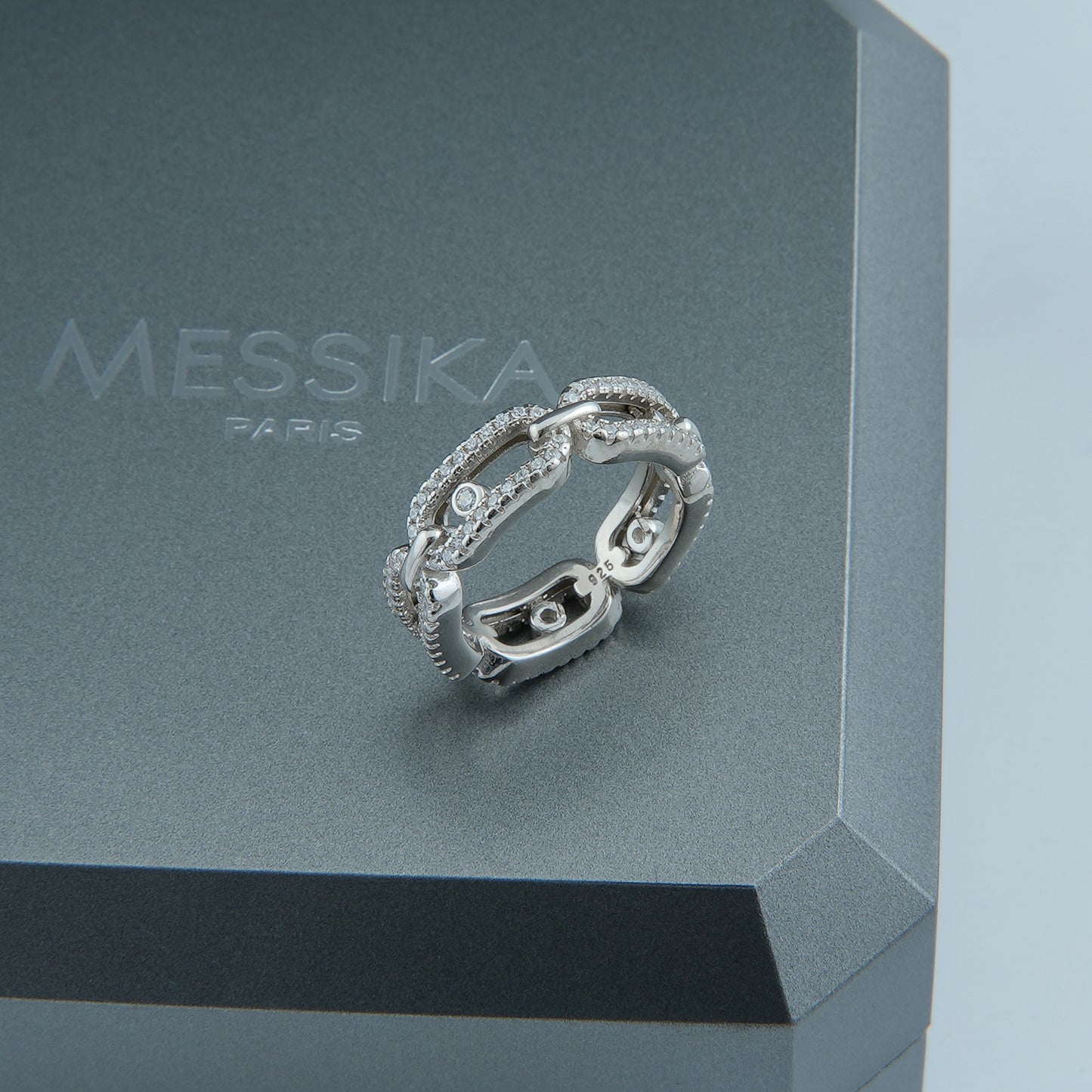 ✨ خاتم ميسيكا – فضة مرصع بالزركون فاخر ✨