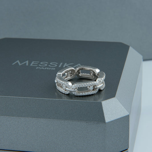 ✨ خاتم ميسيكا – فضة مرصع بالزركون فاخر ✨