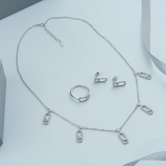 ✨ طقم ميسيكا – 3 قطع فضة فاخر ✨